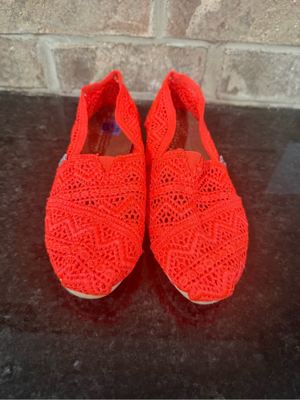 Toms Crochet Slip-On Flats